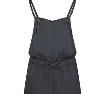 Girls Hurley Woven Gray Shortalls Size Large NWT